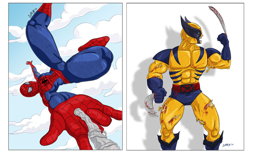 lyle alejo lopez graphic designer seattle spiderman wolverine